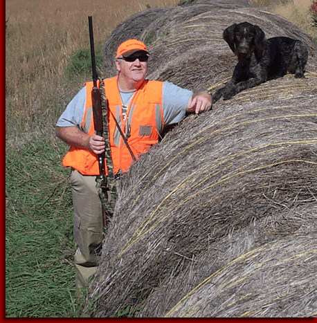Drahthaar breeder, Brandt Hardy, with "Reese," his versatile hunting companion.